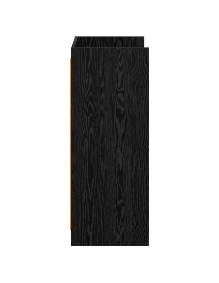 Mobile per scarpe con archiviazione Rovere Nero 48 x 36 x 92 cm