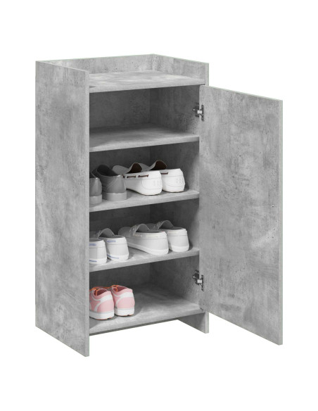 Mobile per scarpe con porta Grigio Cemento 48 x 36 x 92 cm
