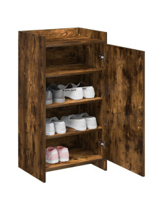 Mobile per scarpe con archiviazione Rovere Fumo 48 x 36 x 92 cm 2