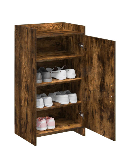 Mobile per scarpe con archiviazione Rovere Fumo 48 x 36 x 92 cm