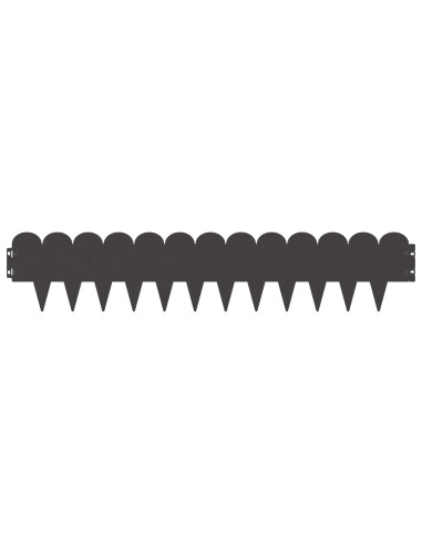 Bordura per Prato 30 pcs 103 x 20 cm Acciaio Nero