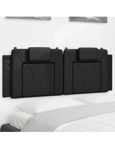 Cuscino Testiera Viana Nero 137 cm in Similpelle