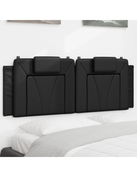 Cuscino Testiera Viana Nero 137 cm in Similpelle