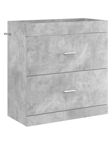 Mobiletto da Bagno Sotto Lavabo Grigio Cemento