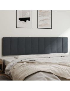 Cuscino Testiera Hanko Grigio Scuro 193 cm in Velluto