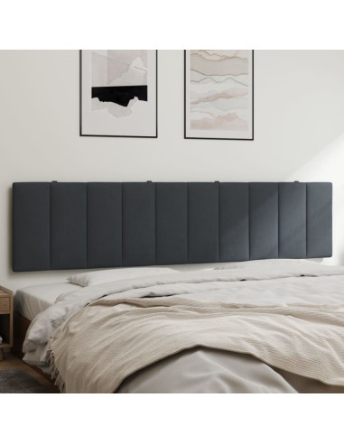 Cuscino Testiera Hanko Grigio Scuro 193 cm in Velluto