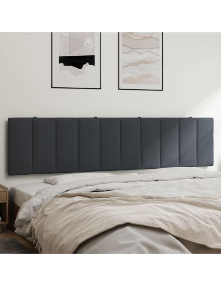 Cuscino Testiera Hanko Grigio Scuro 193 cm in Velluto