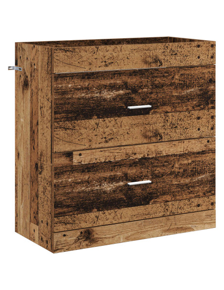 Mobiletto da Bagno Sotto Lavabo Legno antico