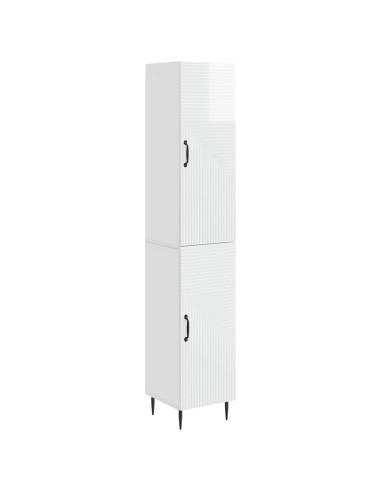 Set di armadi 2 pcs Bianco Lucido 33 x 34,5 x 89,5 cm