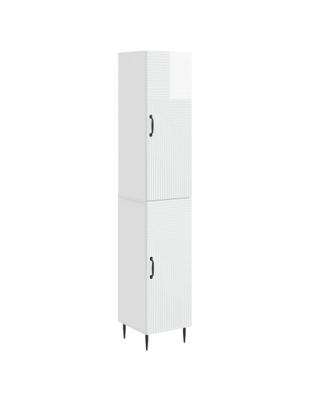 Set di armadi 2 pcs Bianco Lucido 33 x 34,5 x 89,5 cm