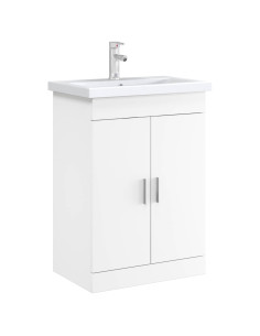 Mobiletto da Bagno Sotto Lavabo Bianco 78,5 x 37,5 x 81 cm 2