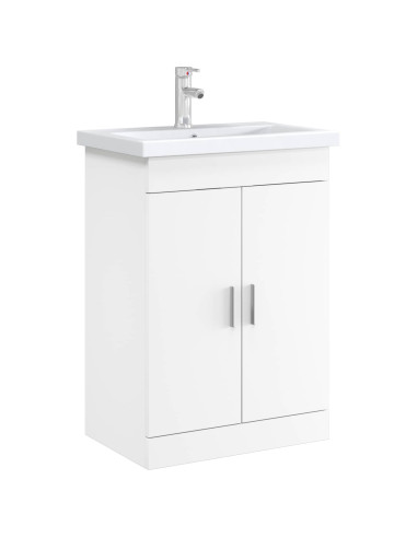Mobiletto da Bagno Sotto Lavabo Bianco 78,5 x 37,5 x 81 cm
