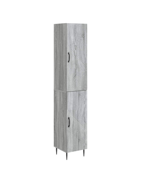 Set di armadi 2 pcs Sonoma grigio 33 x 34,5 x 89,5 cm