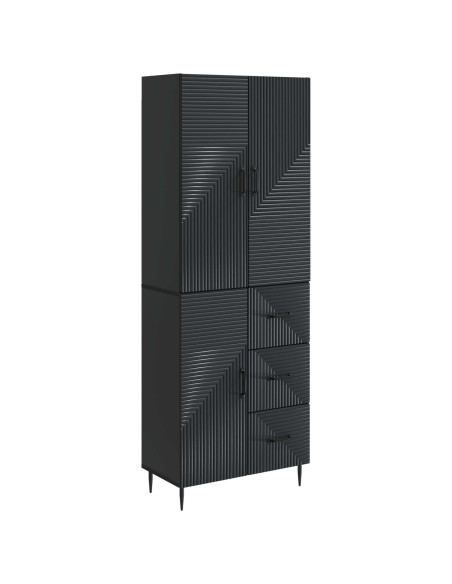 Set di armadi 2 pcs Nero 66 x 34,5 x 89,5 cm
