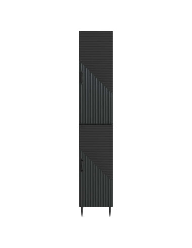 Set di armadi 2 pcs Nero 33 x 34,5 x 89,5 cm