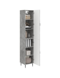 Set di armadi 2 pcs Grigio Cemento 33 x 34,5 x 89,5 cm 2