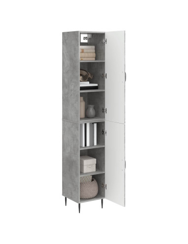 Set di armadi 2 pcs Grigio Cemento 33 x 34,5 x 89,5 cm