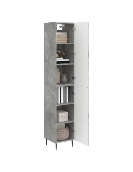 Set di armadi 2 pcs Grigio Cemento 33 x 34,5 x 89,5 cm