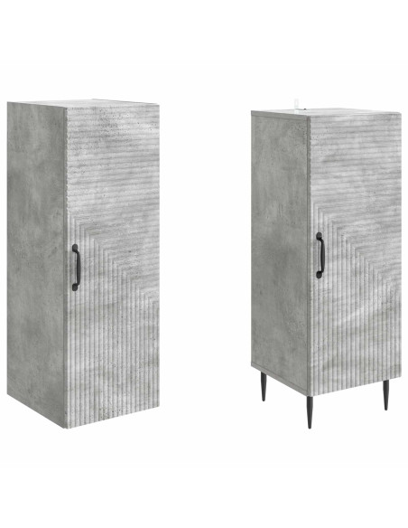 Set di armadi 2 pcs Grigio Cemento 33 x 34,5 x 89,5 cm