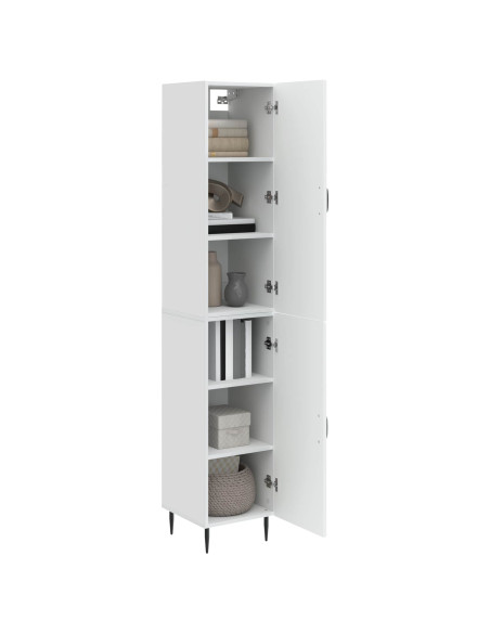 Set di armadi 2 pcs Bianco Lucido 33 x 34,5 x 89,5 cm