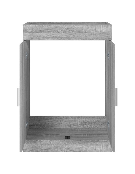 Mobiletto da Bagno Sotto Lavabo Sonoma grigio