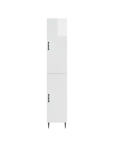 Set di armadi 2 pcs Bianco Lucido 33 x 34,5 x 89,5 cm