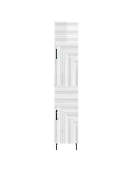 Set di armadi 2 pcs Bianco Lucido 33 x 34,5 x 89,5 cm
