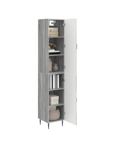 Set di armadi 2 pcs Sonoma grigio 33 x 34,5 x 89,5 cm 2