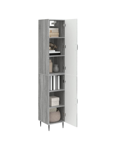 Set di armadi 2 pcs Sonoma grigio 33 x 34,5 x 89,5 cm
