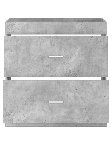 Mobiletto da Bagno Sotto Lavabo Grigio Cemento