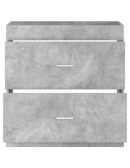 Mobiletto da Bagno Sotto Lavabo Grigio Cemento
