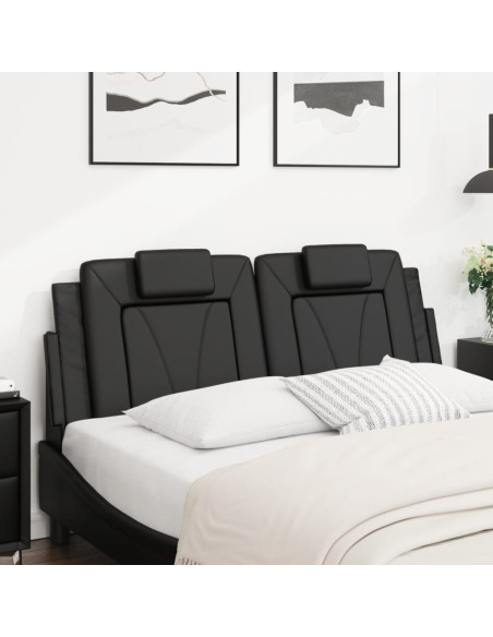 Cuscino Testiera Viana Nero 137 cm in Similpelle