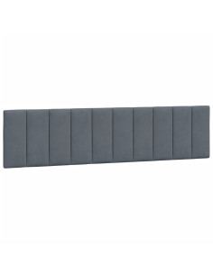 Cuscino Testiera Hanko Grigio Scuro 193 cm in Velluto 2
