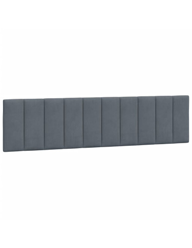 Cuscino Testiera Hanko Grigio Scuro 193 cm in Velluto