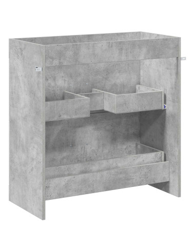 Mobiletto da Bagno Sotto Lavabo Grigio Cemento