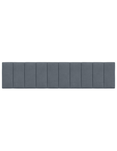 Cuscino Testiera Hanko Grigio Scuro 193 cm in Velluto