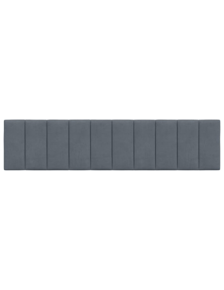 Cuscino Testiera Hanko Grigio Scuro 193 cm in Velluto