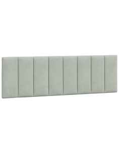 Cuscino Testiera Hanko Grigio Chiaro 152 cm in Velluto 2