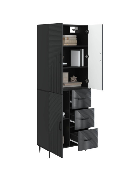 Set di armadi 2 pcs Nero 66 x 34,5 x 89,5 cm