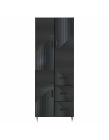 Set di armadi 2 pcs Nero 66 x 34,5 x 89,5 cm
