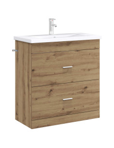 Mobiletto da Bagno Sotto Lavabo Rovere Artigianale 2