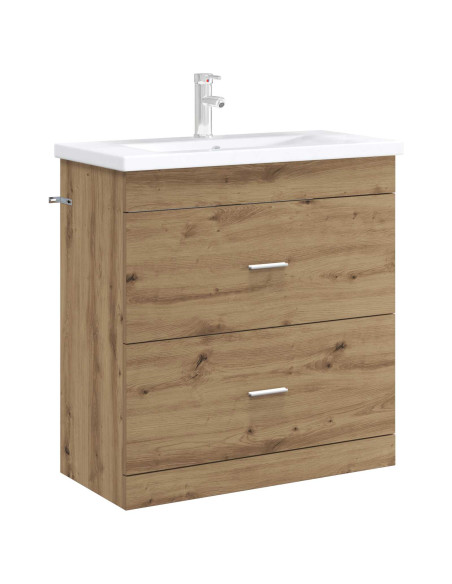 Mobiletto da Bagno Sotto Lavabo Rovere Artigianale