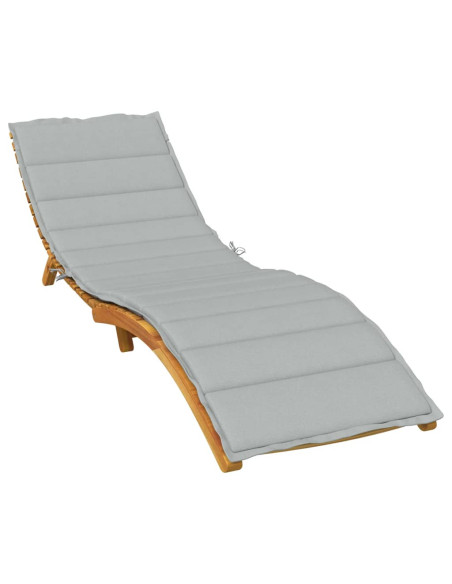 Cuscino per Lettino Prendisole Grigio Chiaro Mélange 200x60x4cm