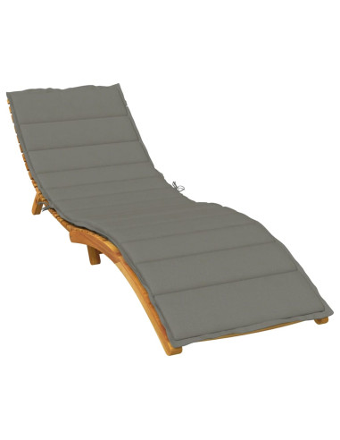 Cuscino per Lettino Prendisole Grigio Scuro Mélange 200x70x4cm
