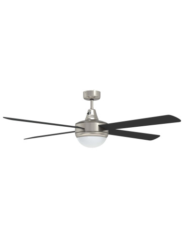 Ventilatore da soffitto con luce e telecomando Ø 130 cm Nero