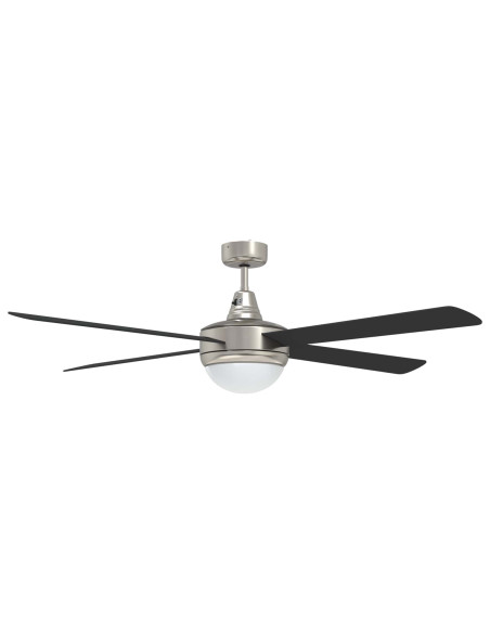 Ventilatore da soffitto con luce e telecomando Ø 130 cm Nero