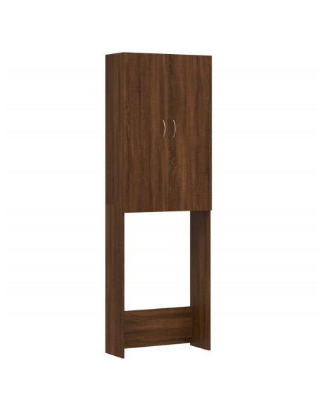 Mobile per Lavatrice Rovere Marrone 64x25,5x190 cm