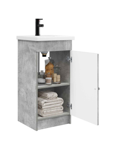 Mobile da bagno con lavabo Grigio Cemento 42 x 40 x 84,5 cm