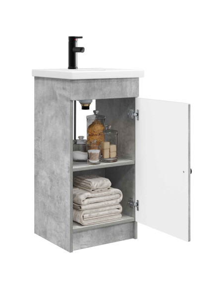 Mobile da bagno con lavabo Grigio Cemento 42 x 40 x 84,5 cm