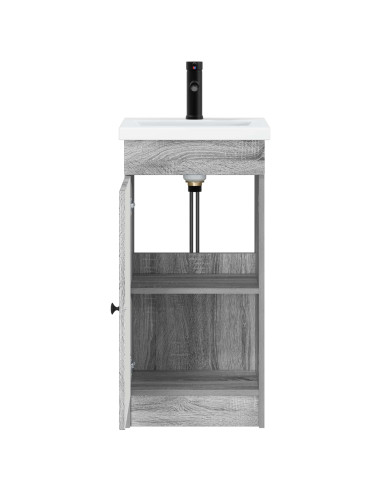 Mobile da bagno con lavabo Sonoma grigio 42 x 40 x 84,5 cm